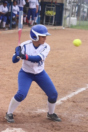 Ashley Perez led the Saints with six hits, three runs and one RBI on nine at-bats. 