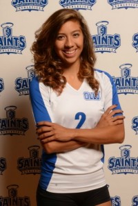 Sydney Herrera finished with 10 kills and five blocks.